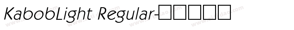 KabobLight Regular字体转换